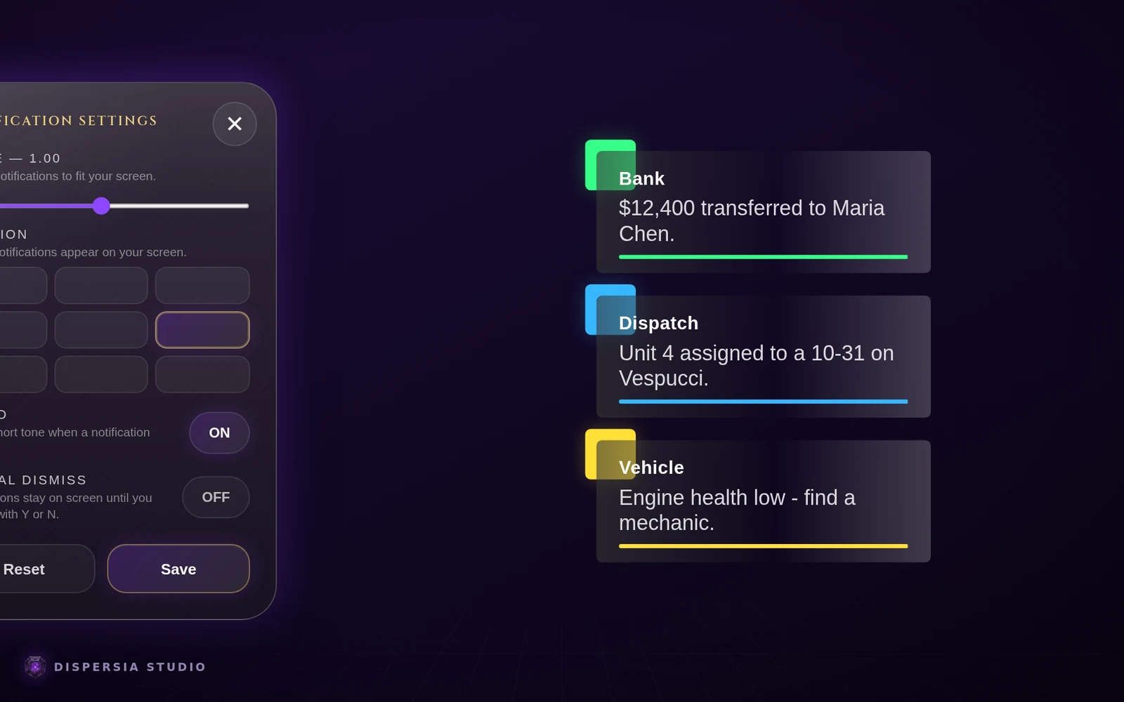 Notify in game